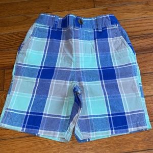 Boys blue plaid shorts- children’s place